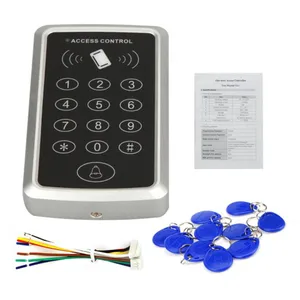 125khz rfid access control keypad em card reader for door access control system lock free global shipping