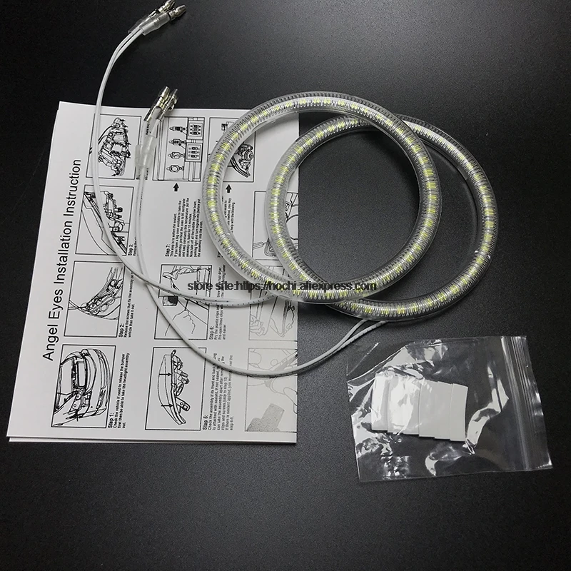 HochiTech для Kia Borrego mohas 08-10 ультра яркие SMD белые светодиодные глаза ангела 2600LM 12 В