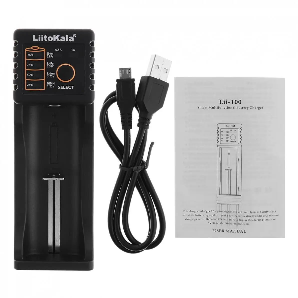 Liitokala USB Смарт литиевая NiMH батарея зарядное устройство для 1,2 в 3,7 в AA AAA 26650 18650 18350 17500 14500 16340 25500 10440 батарея