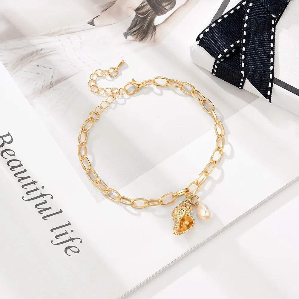 Жемчужный браслет креативный простой однотонный со стеклянными бусинами