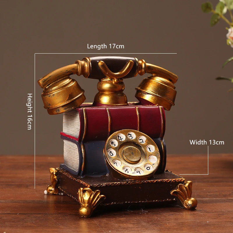 

European telephone model creative home retro decoration decoration living room cafe Simulation book telephone ornaments
