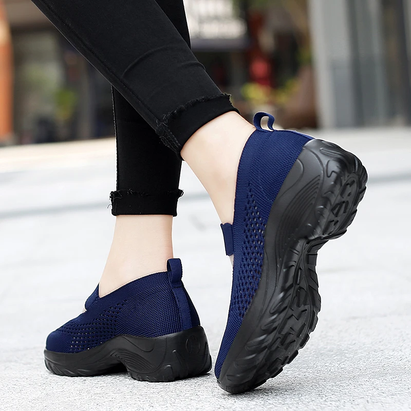 

2021 New Shoes Women Mesh Sneakers Breathable Women Shoes Increase Ladies Casual Shoes Zapatos De Mujer 35-42