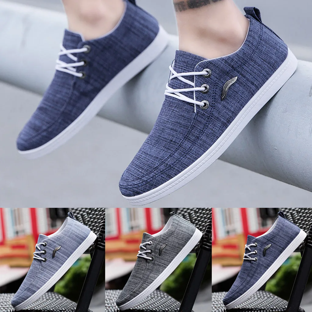 

Fashion shoes Men Outdoor Canvas Casual Shoes male Lace-Up Lazy Shoes Breathable Sneakers Men sneakers men trainers 2019