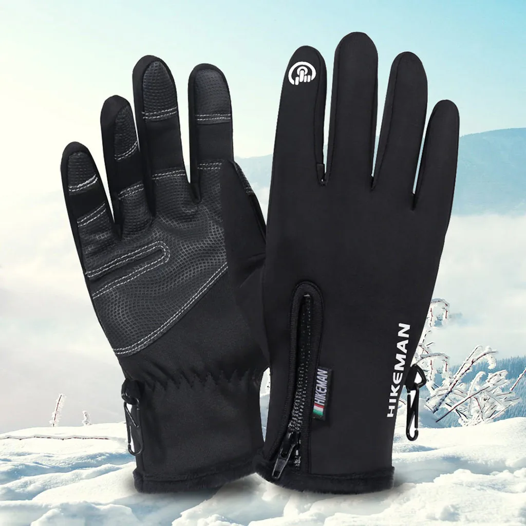 Велосипеды Перчатки Теплая Лыжная для прогулок, верховой езды все-в-одном силиконовый нескользящий Перчатки спортивные перчатки Guantes Ciclismo велоперчатки# A30