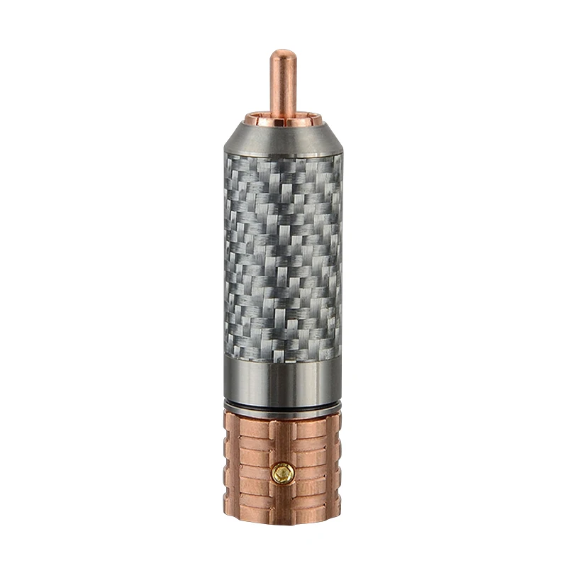 4PCS Viborg VR108 Pure Copper Carbon Fiber screws locking RCA plug connector for Hifi audio cable | Электроника