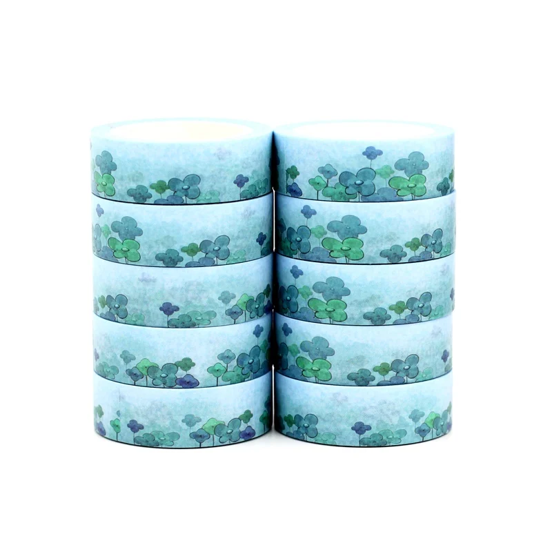 

NEW 10pcs/Lot Decorative Fresh Water Plants Washi Tapes DIY Scrapbooking Planner Adhesive Masking Tape Cute Papeleria