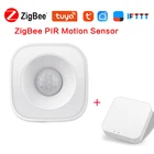Датчик движения Alexa Tuya ZigBee с Wi-Fi, беспроводной детектор движения с приложением для умного дома