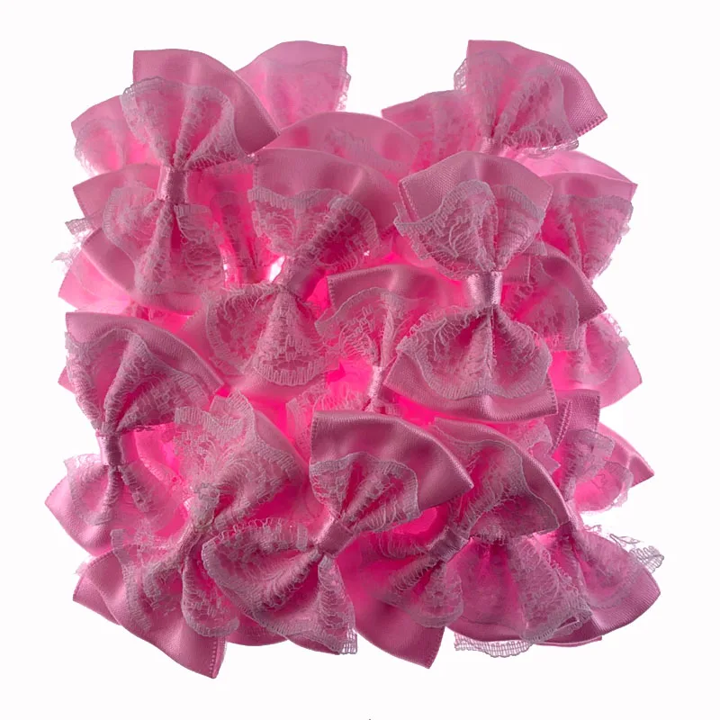 Детский кружевной бант из атласной ленты 24 шт. для ребенка повязка на голову