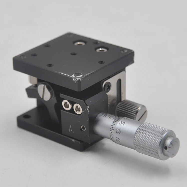 Z-Axis Horizontal Cross Roller Guide Stage Table Size 40mm Aluminum alloy for optical manual sliding table