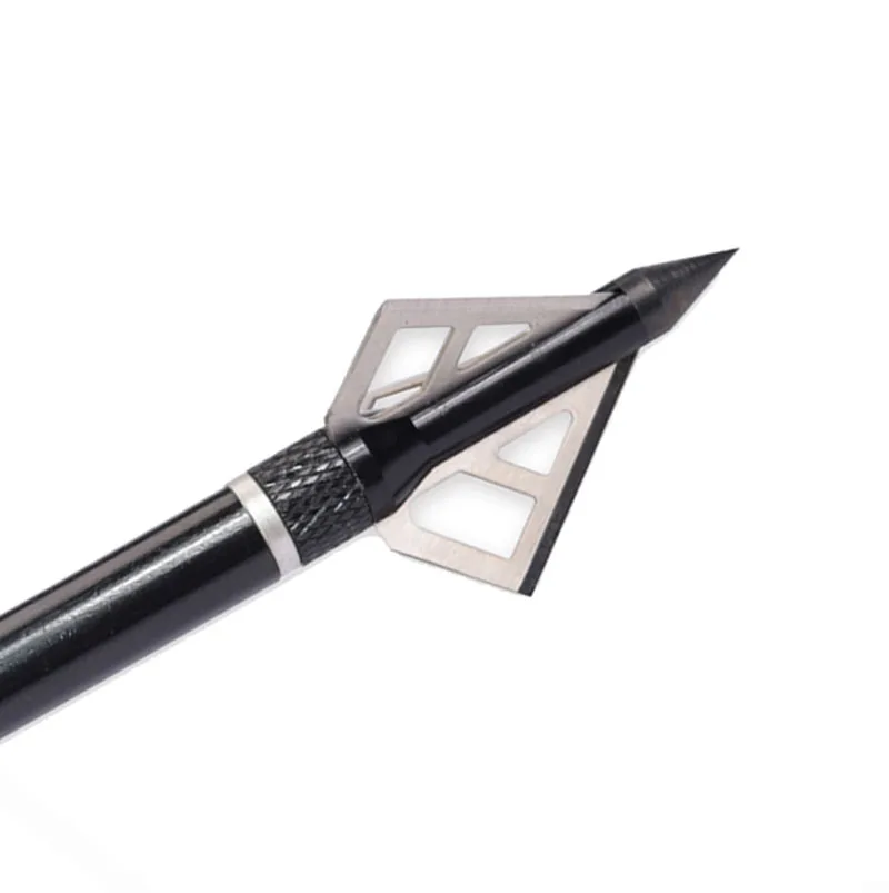 

12Pcs Hunting Broadhead 100Gr 3blades Black Arrowheads Hunting And Shooting Archery Head Arrow