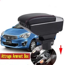 For Mitsubishi Attrage Mirage Space Star Center console Arm Rest Armrest box central Store content box