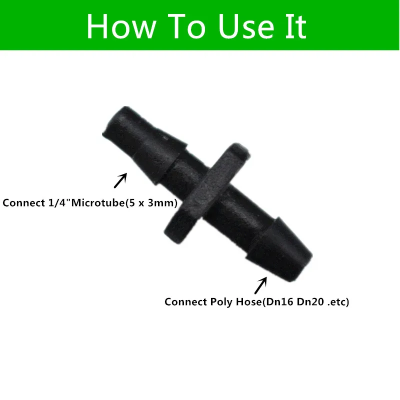 Вставка Barb муфта 4 мм для 1/4 дюйма MicroTubing фитинги микро капельного орошения