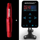 Оригинальный HUMMINGBIRD BRONC V4 Перманентный макияж ручка тату машина пистолет с новым BRONC набор питания комплект поставки