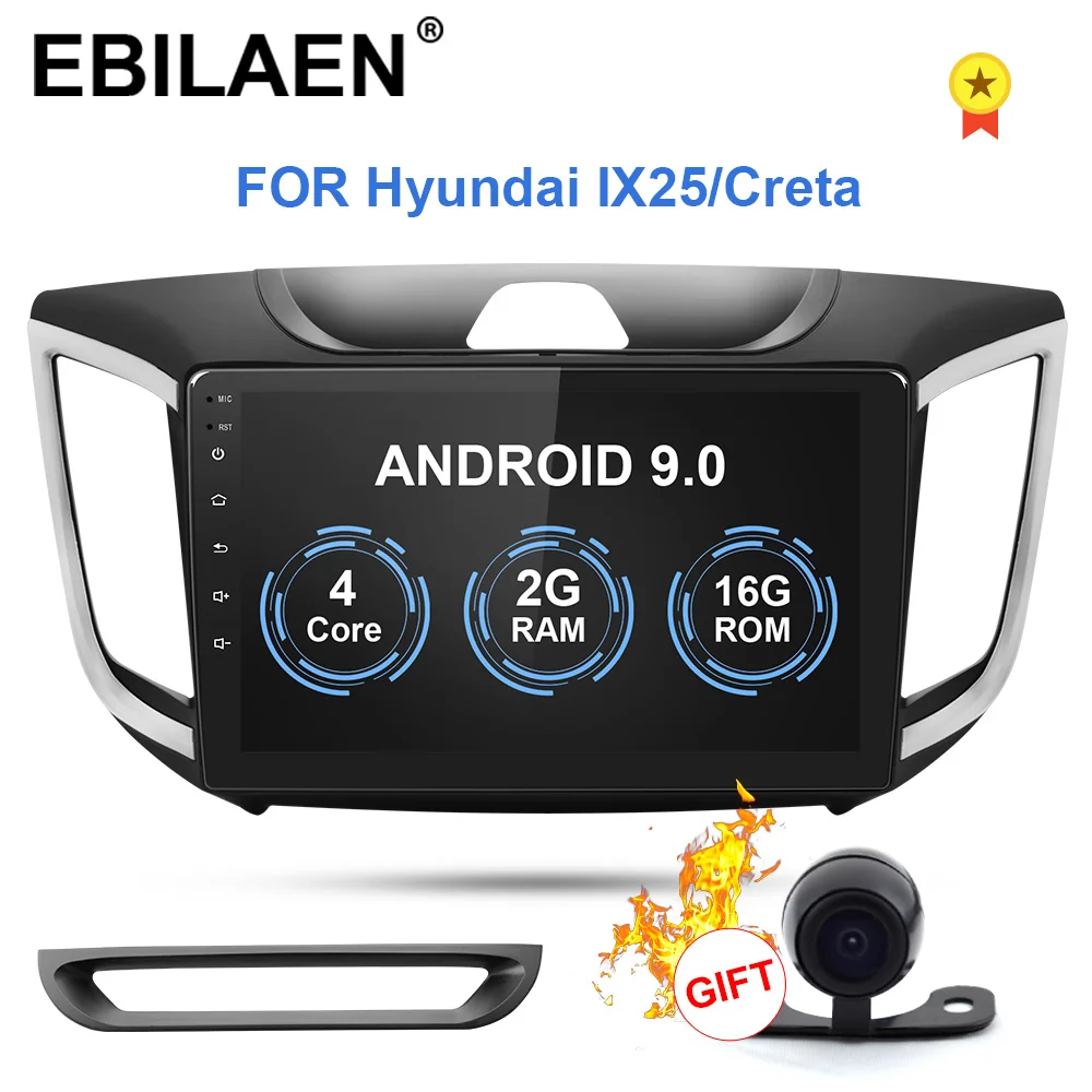 Android 9,0 автомобильный Радио мультимедийный плеер для hyundai Creta IX25- 2Din автомобильный Авторадио gps навигация Кассетный Стерео