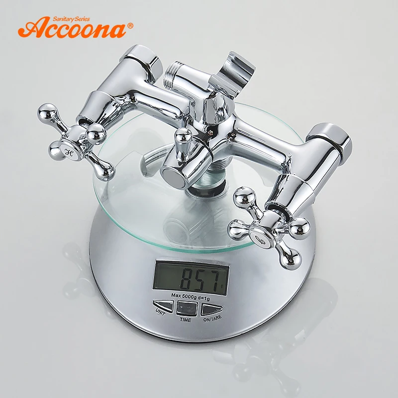 Хромированный смеситель для ванны Accoona набор ванной комнаты настенный кран