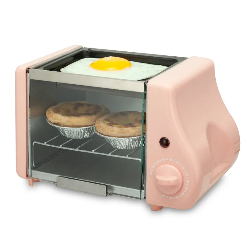 

2 in 1 mini electric Baking Bakery roast Oven grill fried eggs Omelette frying pan breakfast machine bread maker Toaster