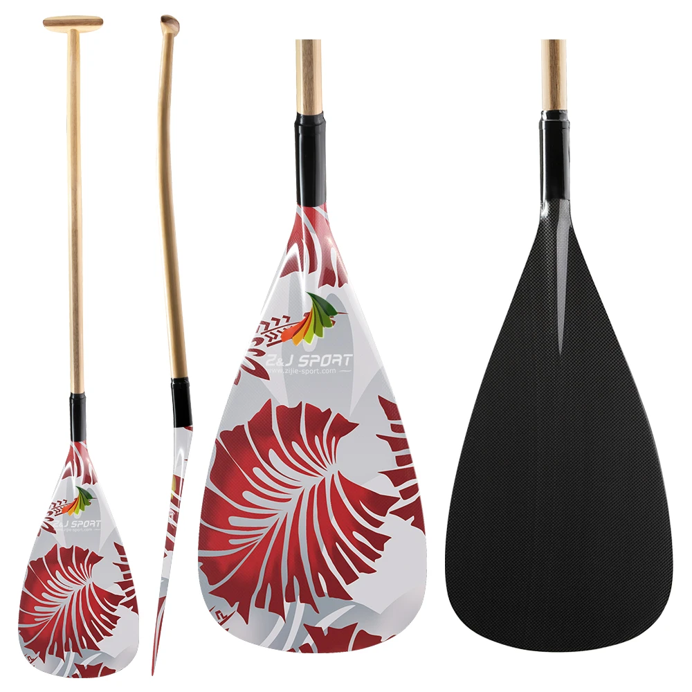 ZJ спортивные Гавайи Тип Лидер продаж Гибридный Аутригер каноэ весло с графикой