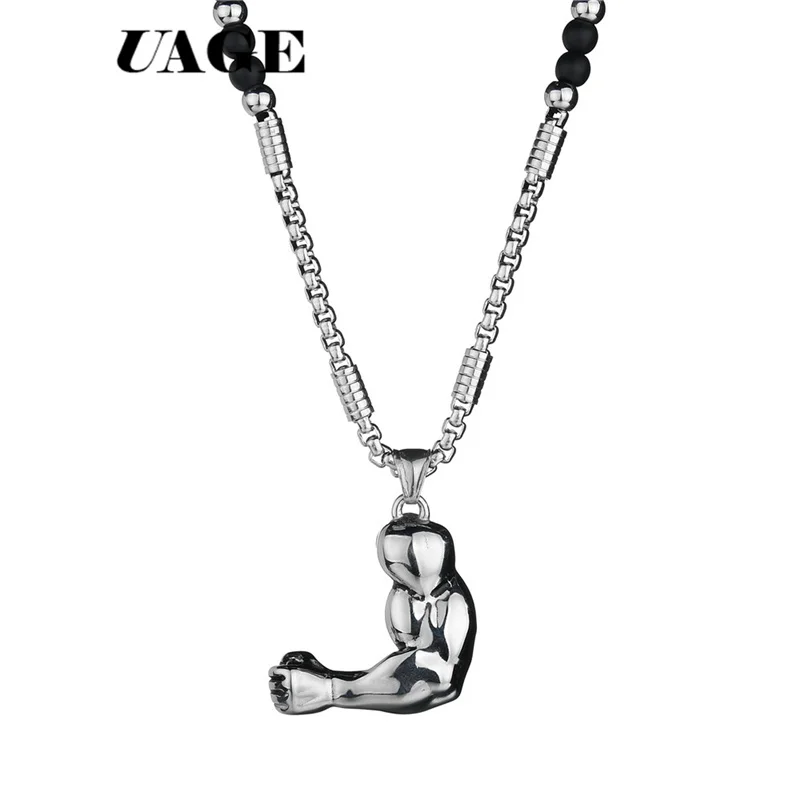 UAGE серебро цвет титана Нержавеющая сталь мышцы Спорт Тренажерный Зал подвеска