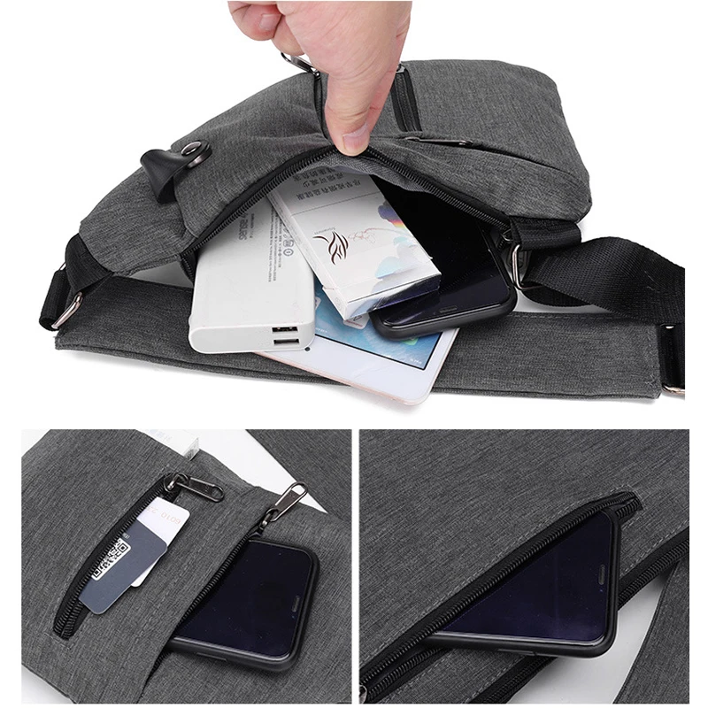 

DIENQI Men's Waterproof Chest Bags Over The Shoulder Anti-theft Tactical Travel Man Sling Chest Bag 2021 Crossbody Bags For Men