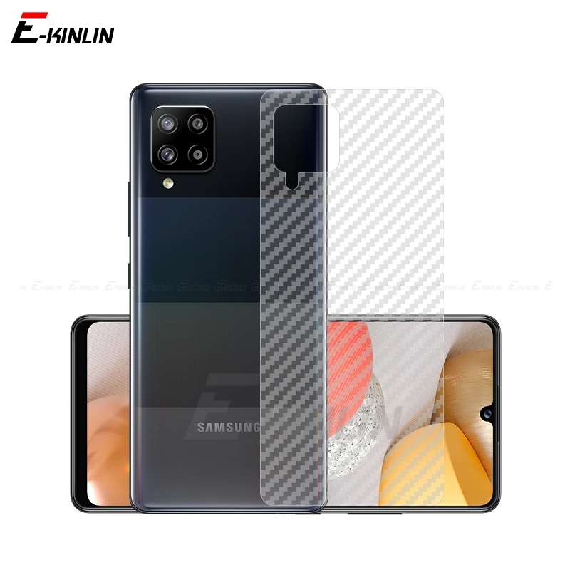 

5pcs Soft Back Cover Screen Protector For Samsung Galaxy A22 A52 A72 A12 F02s A42 A32 A02 F62 Carbon Fiber Sticker Film