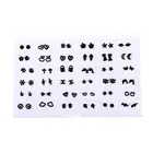 Набор детских сережек-гвоздиков из пластика, 36 пар