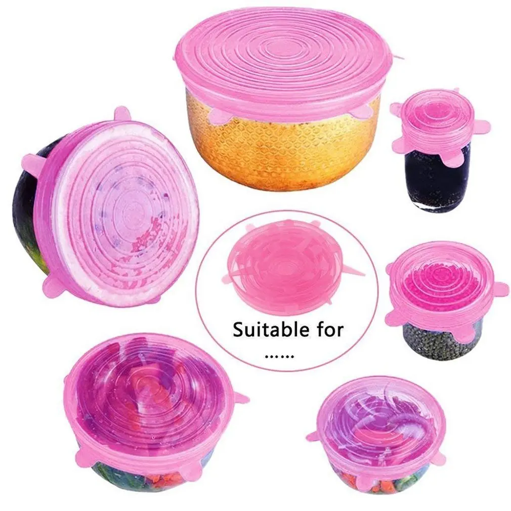 6 шт. термостойкая Крышка для СВЧ-печи силиконовая крышка чаши тарелка посуда