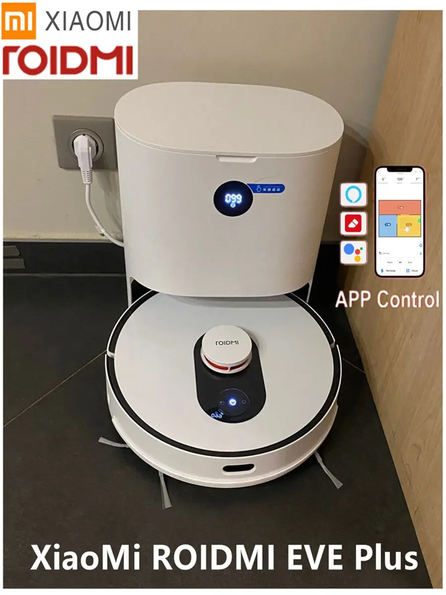 

Original ROIDMI EVE Plus robot vacuum cleaner intelligent automatic dust removal Mijia APP can control intelligent cleaning