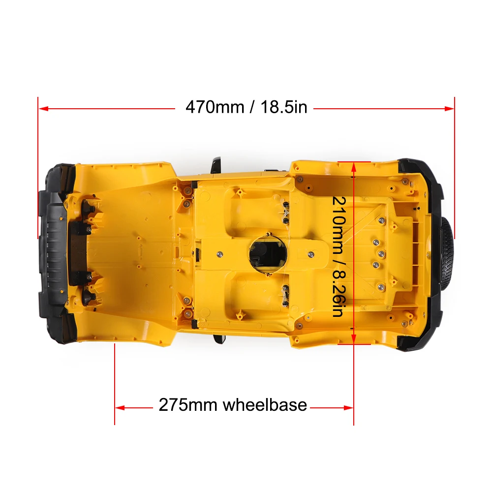 275 мм Колесная база жесткий корпус двухдверный Jeep Wrangler JK Rubicon автомобильный для 1/10