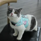 Кошачья грудь с жилетом, светоотражающая сетчатая поверхность, улавливаемый, не потерянный, прогулочный воротник для кошек, подходит для кошек и домашних животных