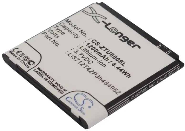 Аккумулятор cameron sino 1200 мАч для AMAZING A3 A3s ZTE Kis Flex KIS Q U880 S2 U880S2 V793 V795 V880 V880S2 | Мобильные
