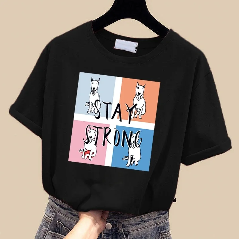 Черная Милая футболка оверсайз с графическим рисунком странные вещи Корейская