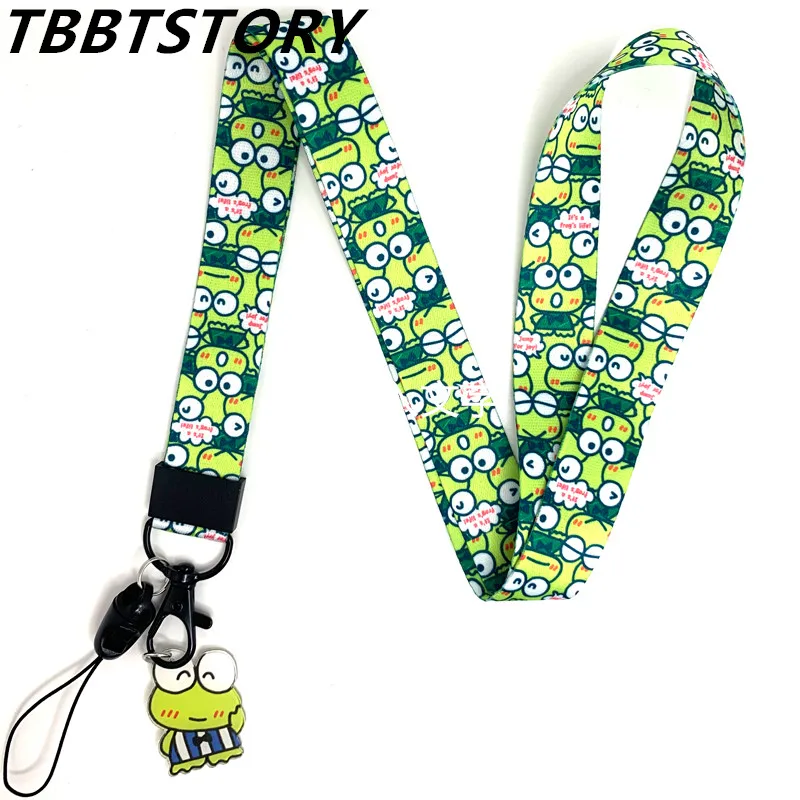 

Cartoon Cute Animals Frog Keychain Lanyard For Keys Neck Straps USB Gym ID Card Badge Holder Keycord Mobile Phone Rope Webbing