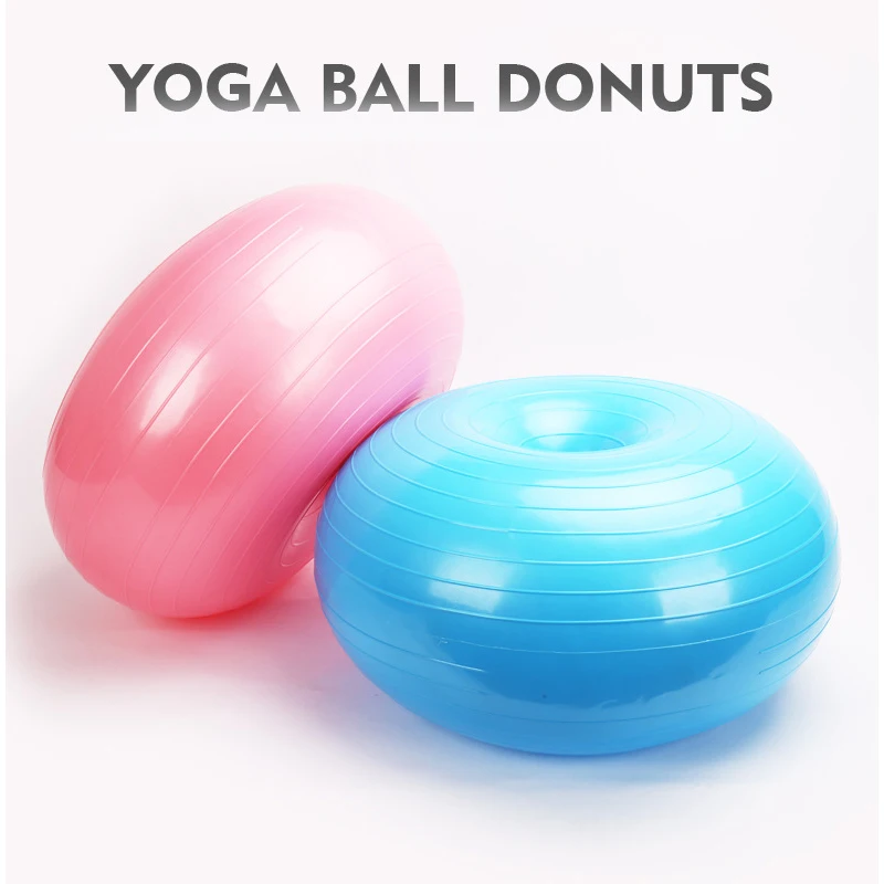 

Sports Yoga Pilates Donut Balls Fitness 50cm Pvc Balance Ball For Gym Equipment Training Workout Massage Fitball Home Exercise