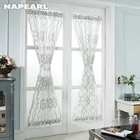 napearl european style short window curtains for door drapery cheap ready made kitchen elegant single panel home decor