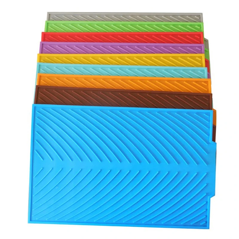 8 цветов S/L силиконовый коврик для сушки посуды стола кухонная салфетка подставка