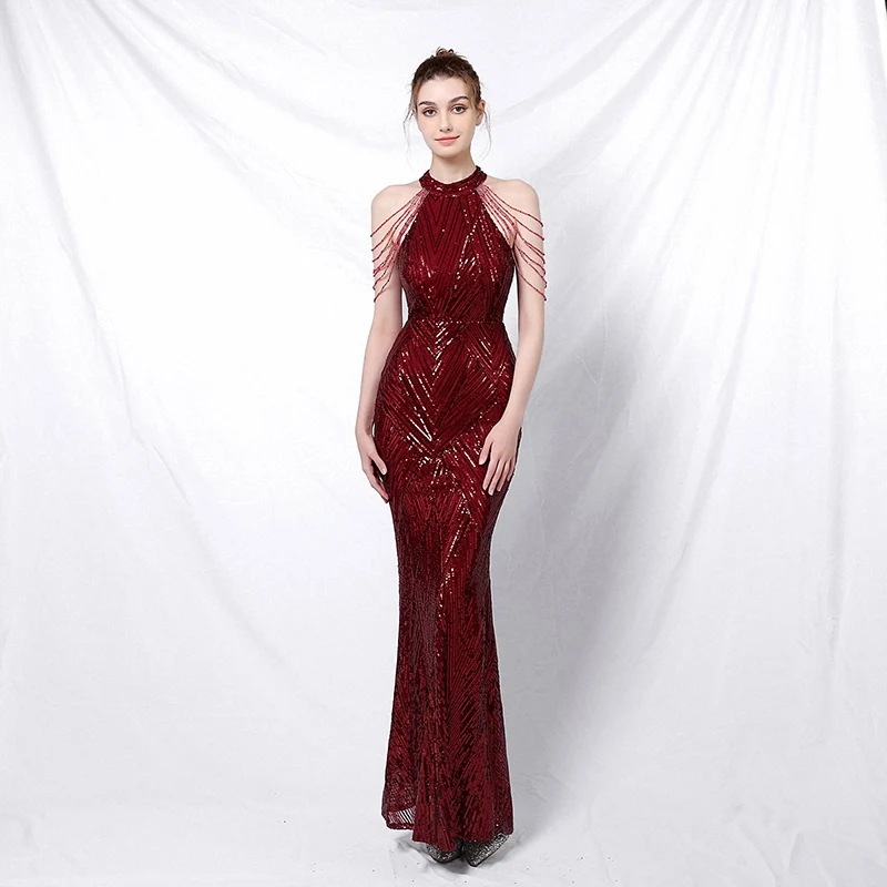 

Alibride с О-образным вырезом Вечерние платья 2021 Длинные Русалка класса люкс с блестками кружевное платье для выпускного вечера вечерние плать...