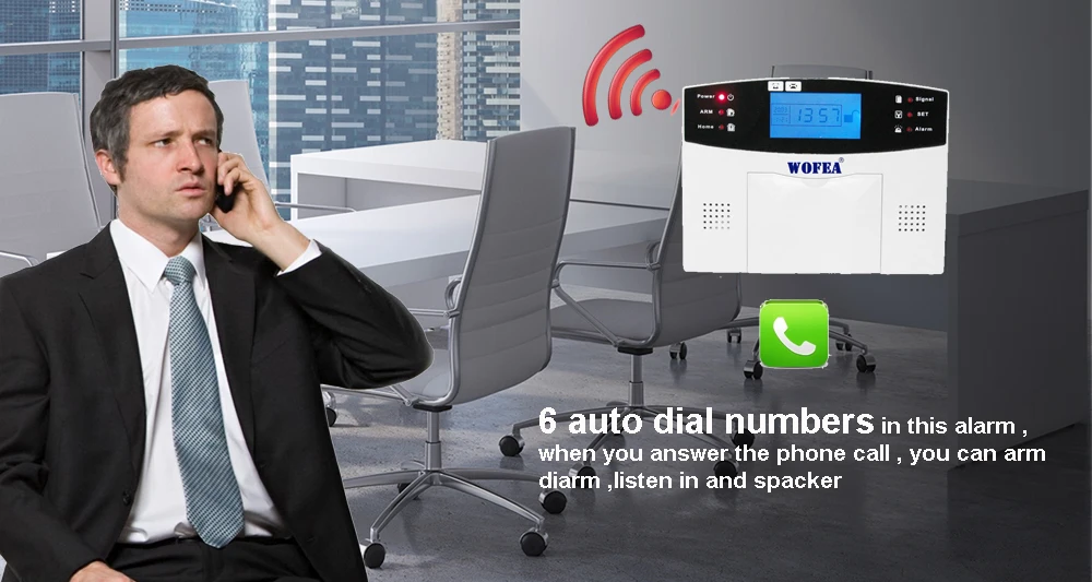 Wofea IOS Android управление через приложение беспроводная домашняя охранная GSM