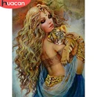 Алмазная 5D картина HUACAN сделай сам, мозаика для девочек, вышивка крестиком, тигр, полноразмерная вышитая фигура, настенное искусство