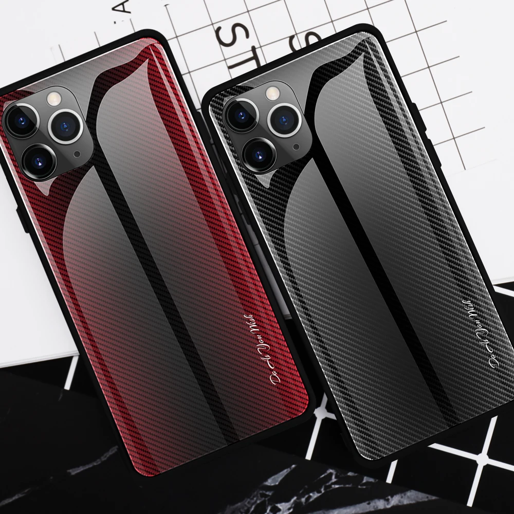 Чехол для IPHONE 12 pro/11PRO/XS MAX/XR градиентный стеклянный чехол SE 2020/678 Plus 50 шт.|Бамперы| |