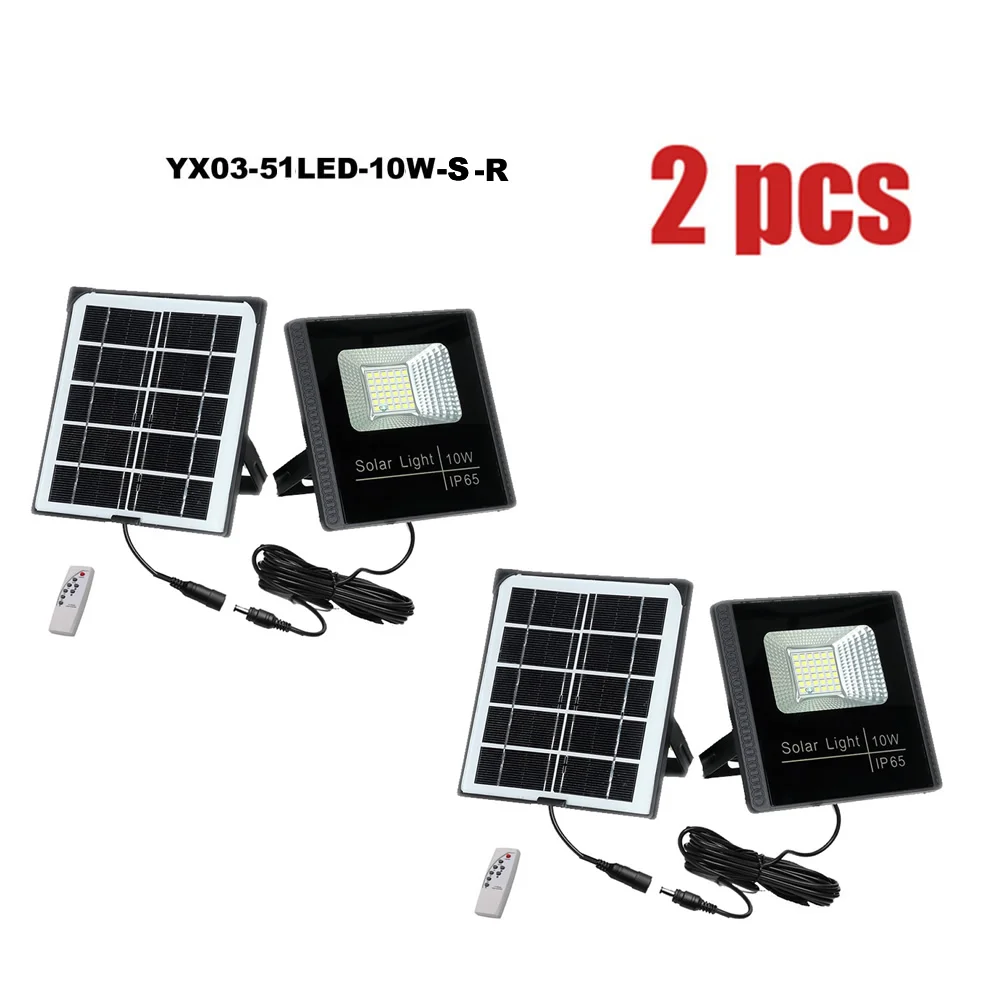 

2pcs 51leds solar Light Outdoor Waterproof Security Wall lamp Sconces Porch Garage floodlight spotlight optional remote timer