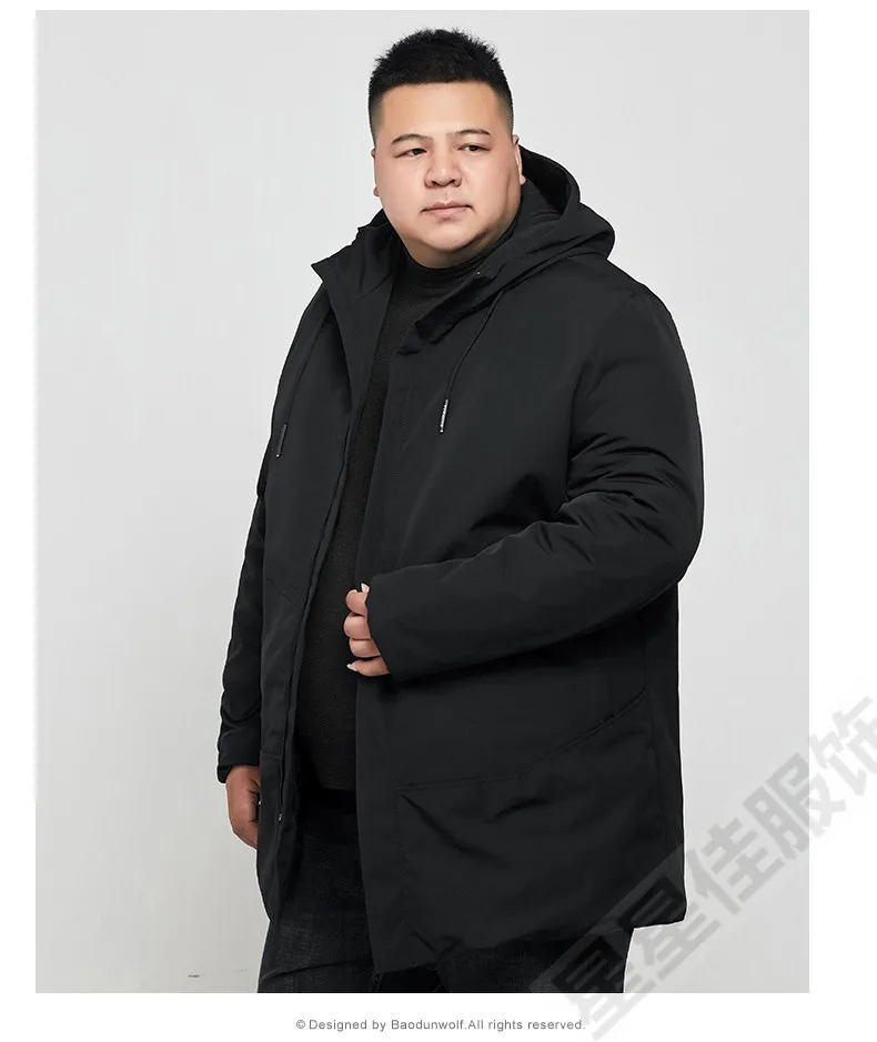 Женская зимняя длинная куртка размера плюс 10XL 8XL 6XL хлопковая Толстая Мужская