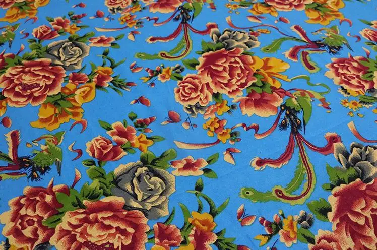 Ткань с большим цветочным принтом материал 100 см x 150 см|Хлопчатобумажных тканей| |
