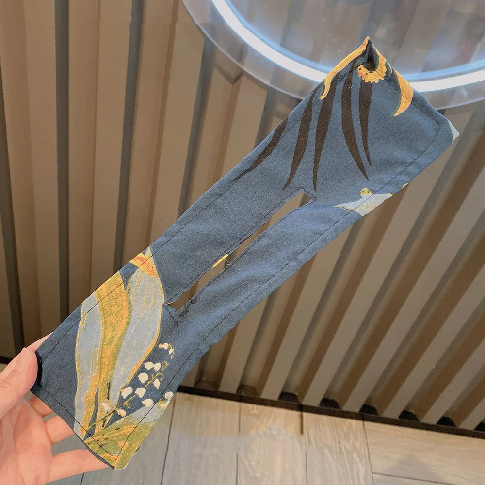 

New Design Magic Women Hair Bands DIY Bun Maker Headbands Floral Print Knotted Wire Hairbands Twist Maker Hair Accessories