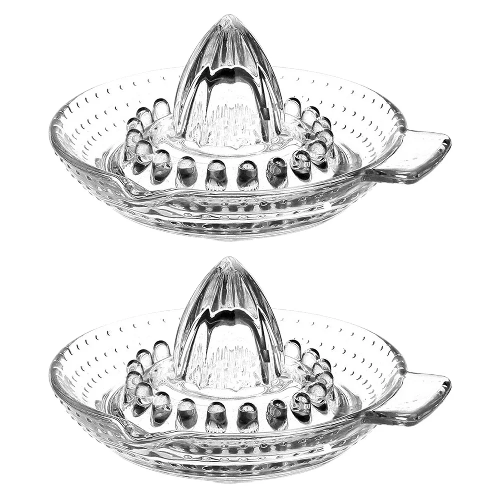 

1Pc Glass Fruit Juicer Lightweight Fruit Simple Lemon Squeezer Transparent