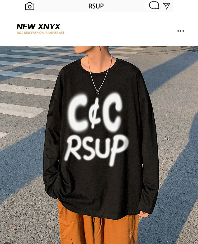 Осенняя Модная брендовая хлопковая Футболка с принтом Ins для мальчиков в