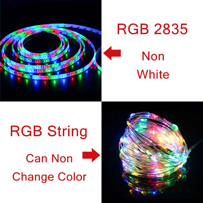5 м 10 15 RGB Светодиодная лента струнный светильник водонепроницаемый волокнистый