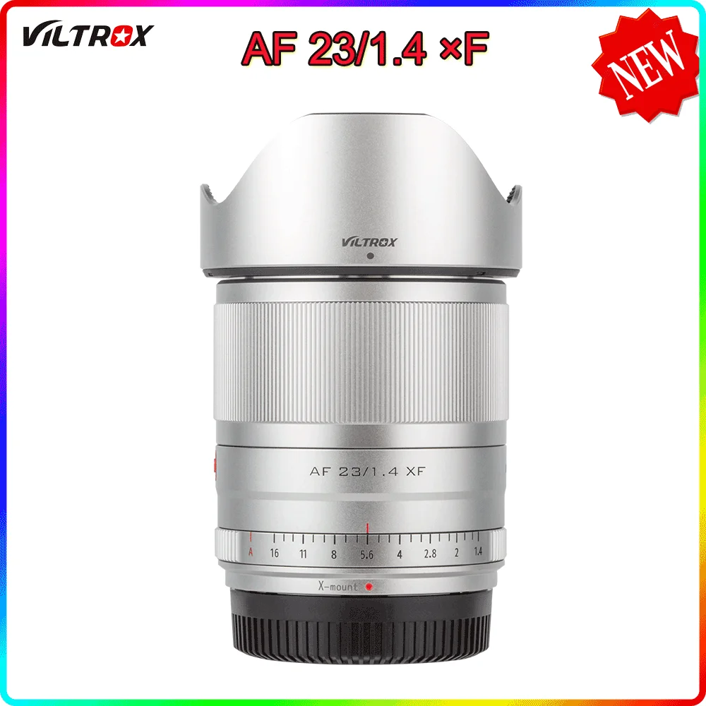 VILTROX 23 мм F1.4 XF AF 23/1.4 STM Автофокус с фиксированным фокусом черные серебряные линзы