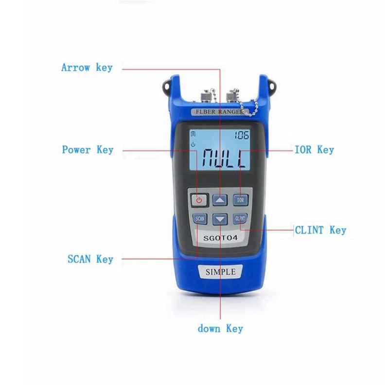 SGOT04 Handheld Mini OTDR 1310/1550nm SM 60km Optical Cable Breakpoint Locator Fiber Ranger with VFL | Optic Equipment