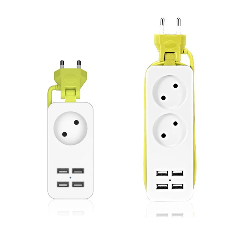 Умная Сетевая розетка с несколькими розетками 1200 Вт 250 В 4 USB 1/2 евророзетки