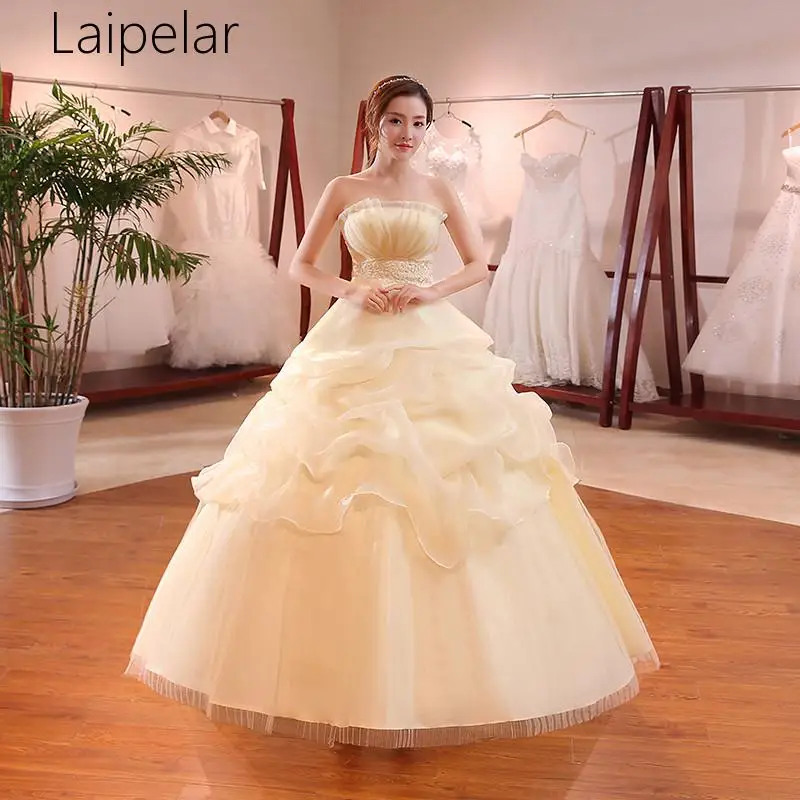 

Laipelar New Arrive Korean Style Red Fashion Girl Crystal Princess Bridal Dress Sexy Lace Apparel Style Formal Wedd-ing Dresses